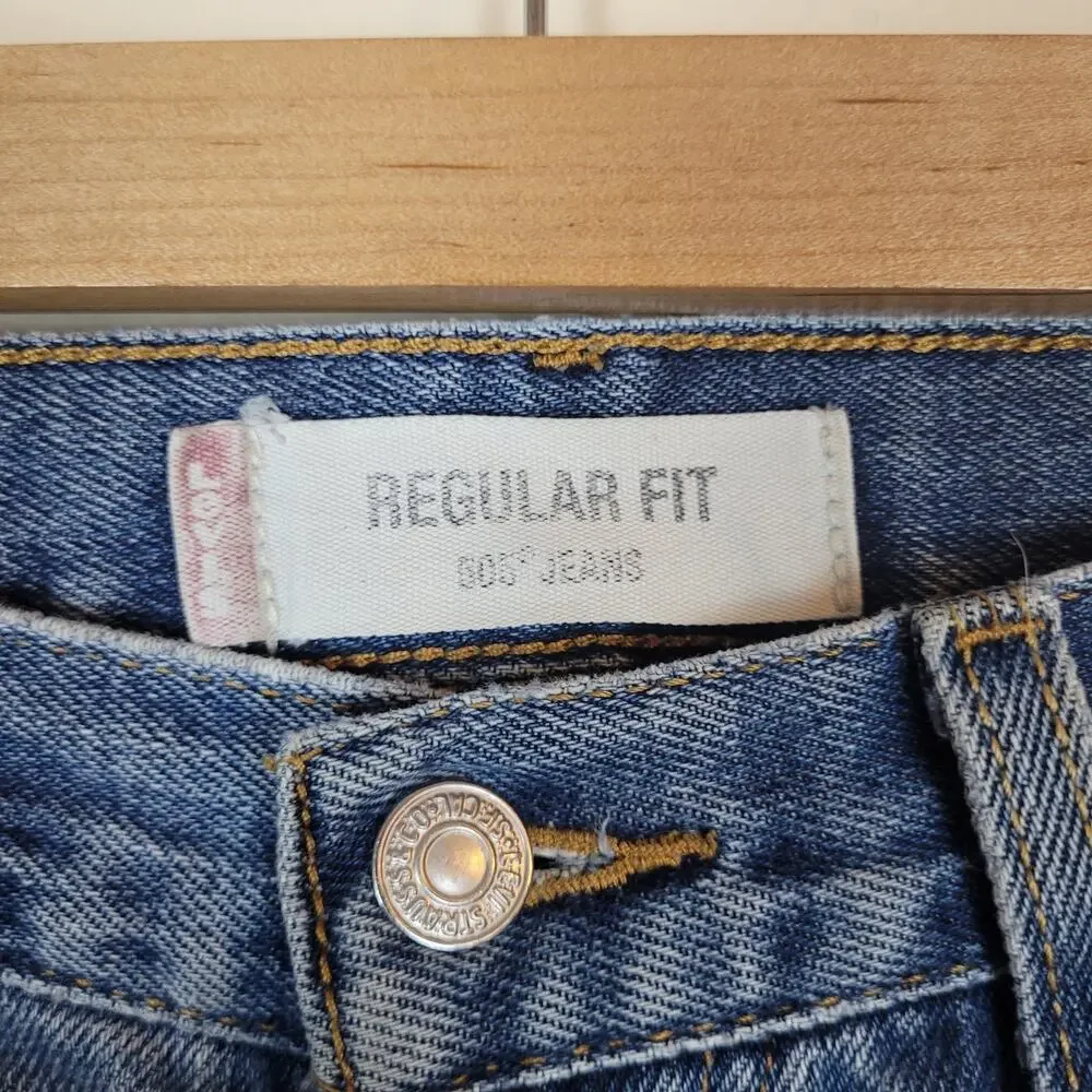 VTG Levis 505 Jeans 30x32 Blue‎ Denim Regular Fit Straight Leg Red Tab Classic